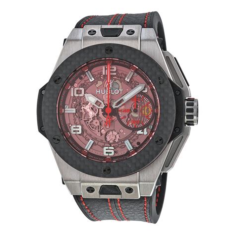 Hublot Big Bang Ferrari Chronograph Skeleton Dial Men's Watch 